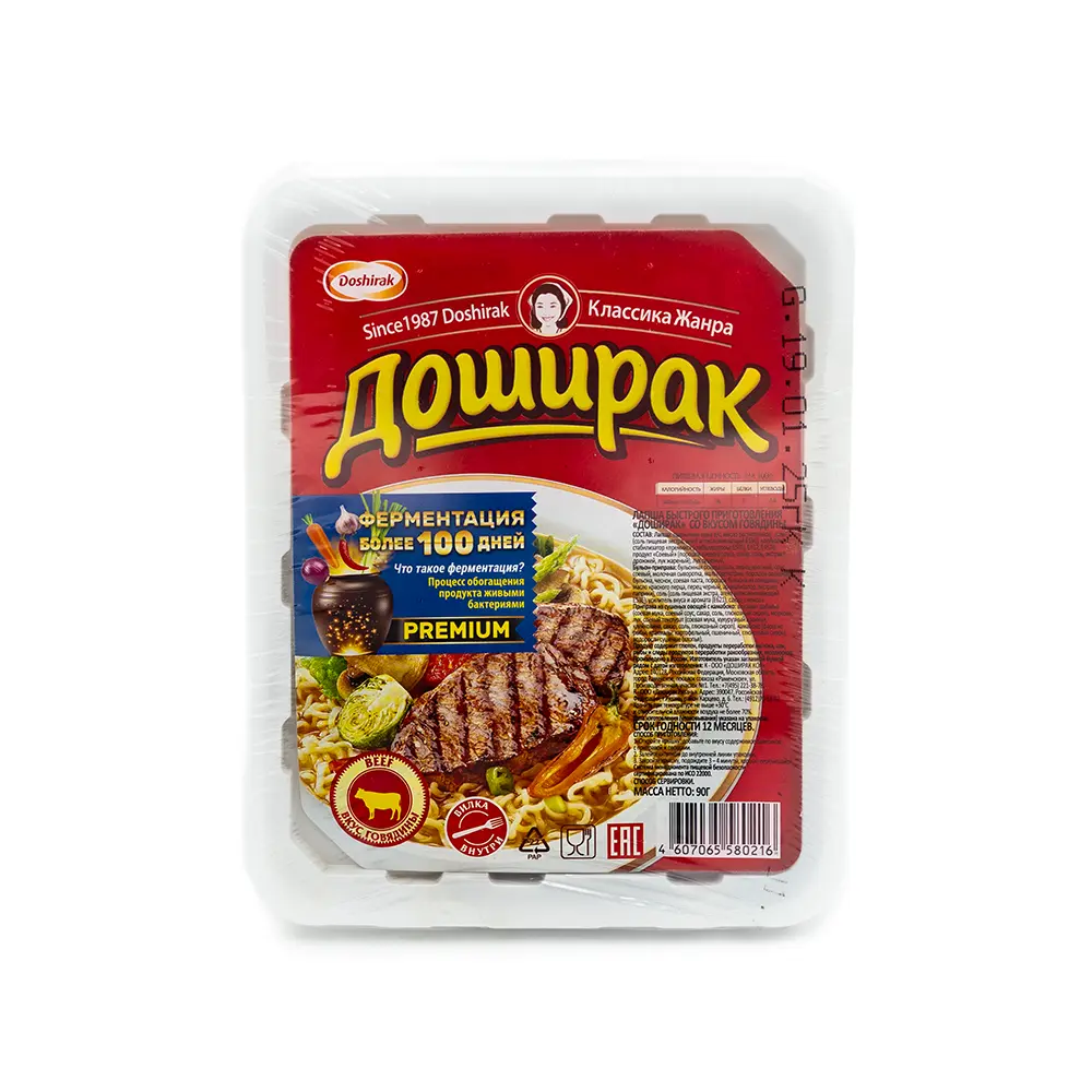 Doshirak Beef Noodles, 90 g