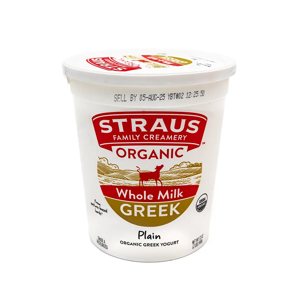 Straus Organic Whole Milk Greek Yogurt, 32 oz