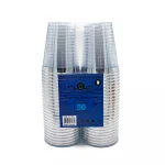 Silver Rim Plastic Cups, 50 x 10 oz