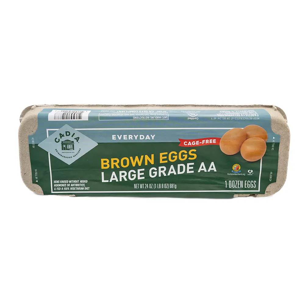 Cadia Cage Free Large Grade AA Brown Eggs, 1dz