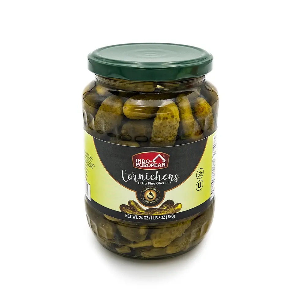 Indo European Cornichons, 24 oz