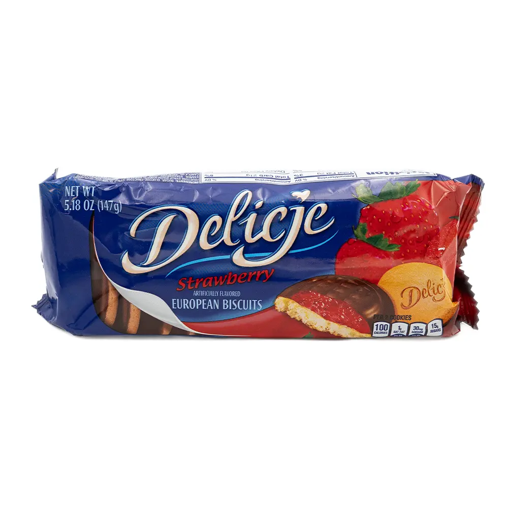 Delicje Strawberry Biscuits, 147 g