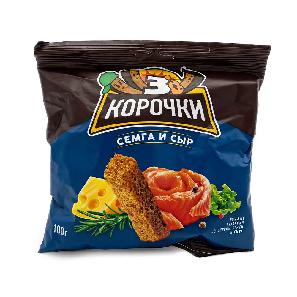 3 Korochki Salmon & Cheese, 100 g