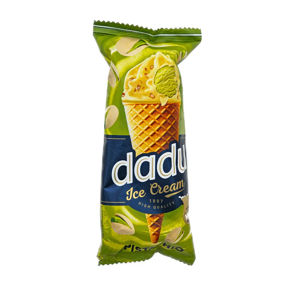 Dadu Pistachio Ice Cream in Waffle Cone