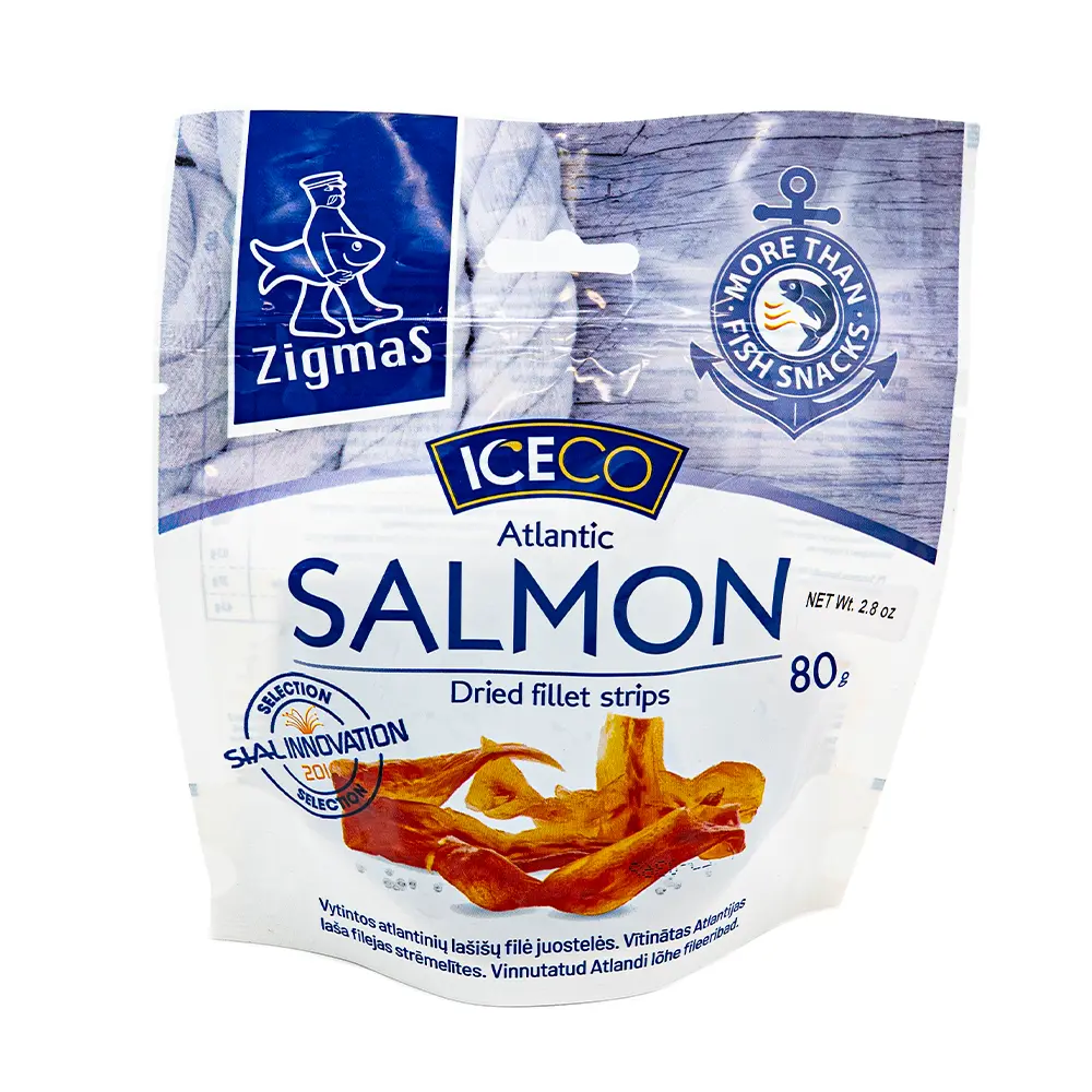 Zigmas Dried Salmon Fillet Strips, 80 g