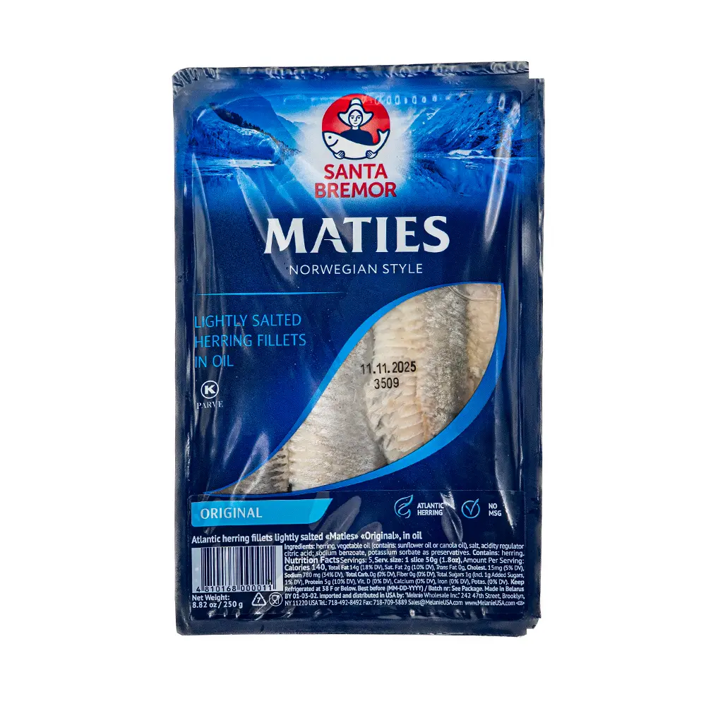 Santa Bremor Original Maties Herring Fillets, 250 g