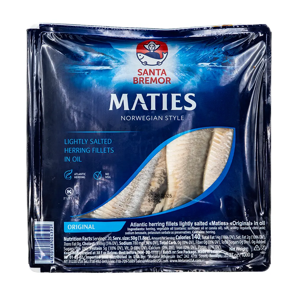 Santa Bremor Original Maties Herring Fillets, 1000 g