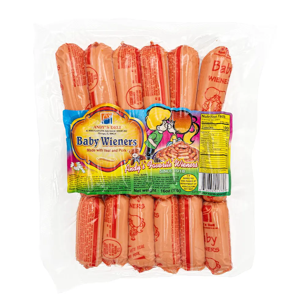 Andys Baby Wieners Veal Sausages
