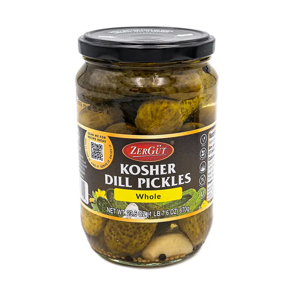 Zergut Whole Kosher Dill Pickles, 670g