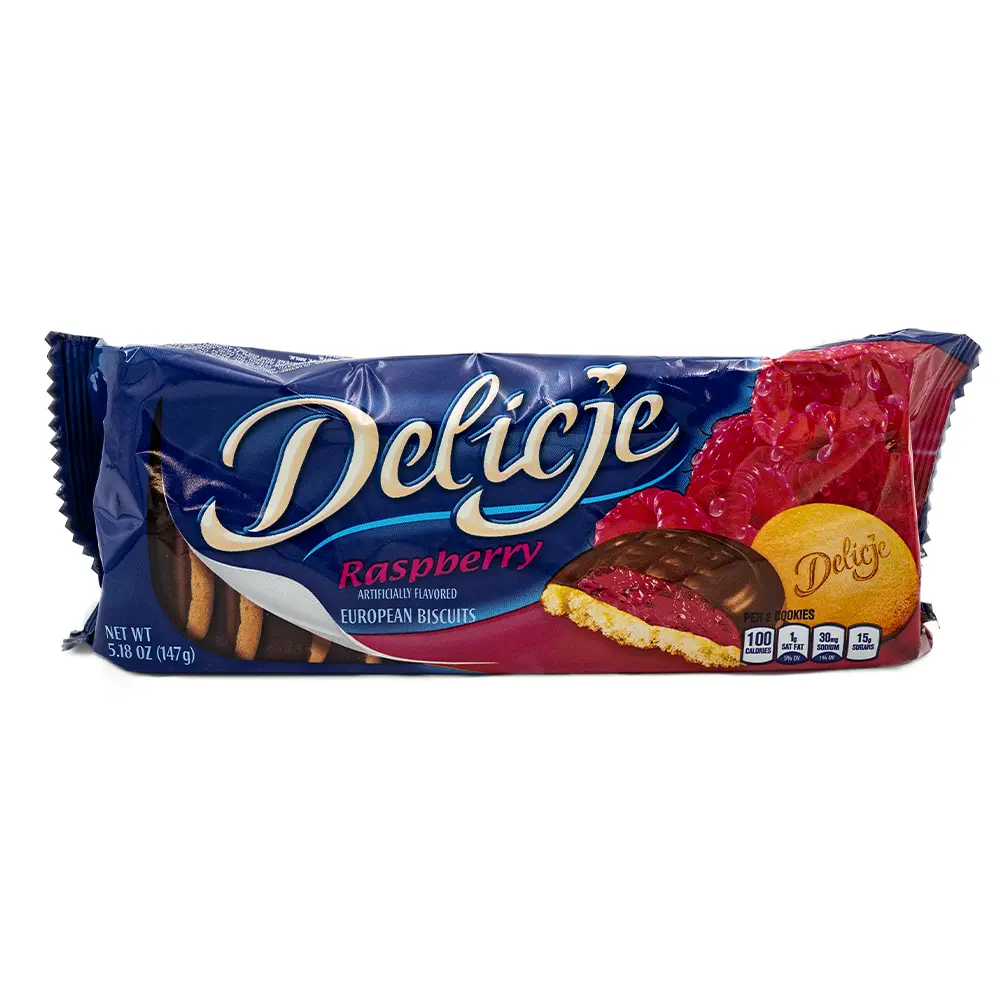 Delicje Raspberry Biscuits, 147 g