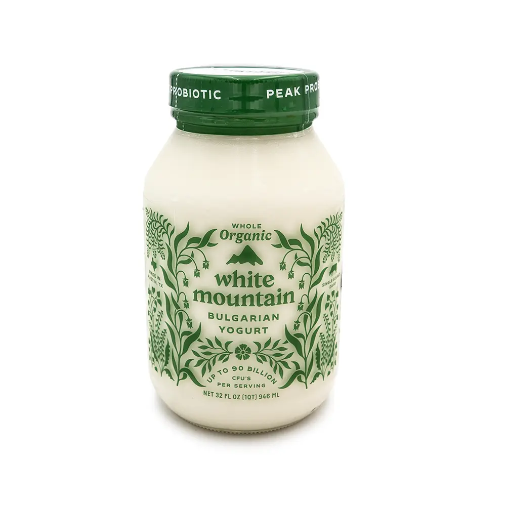 White Mountain Organic Whole  Bulgarian Yogurt Jar, 32 oz