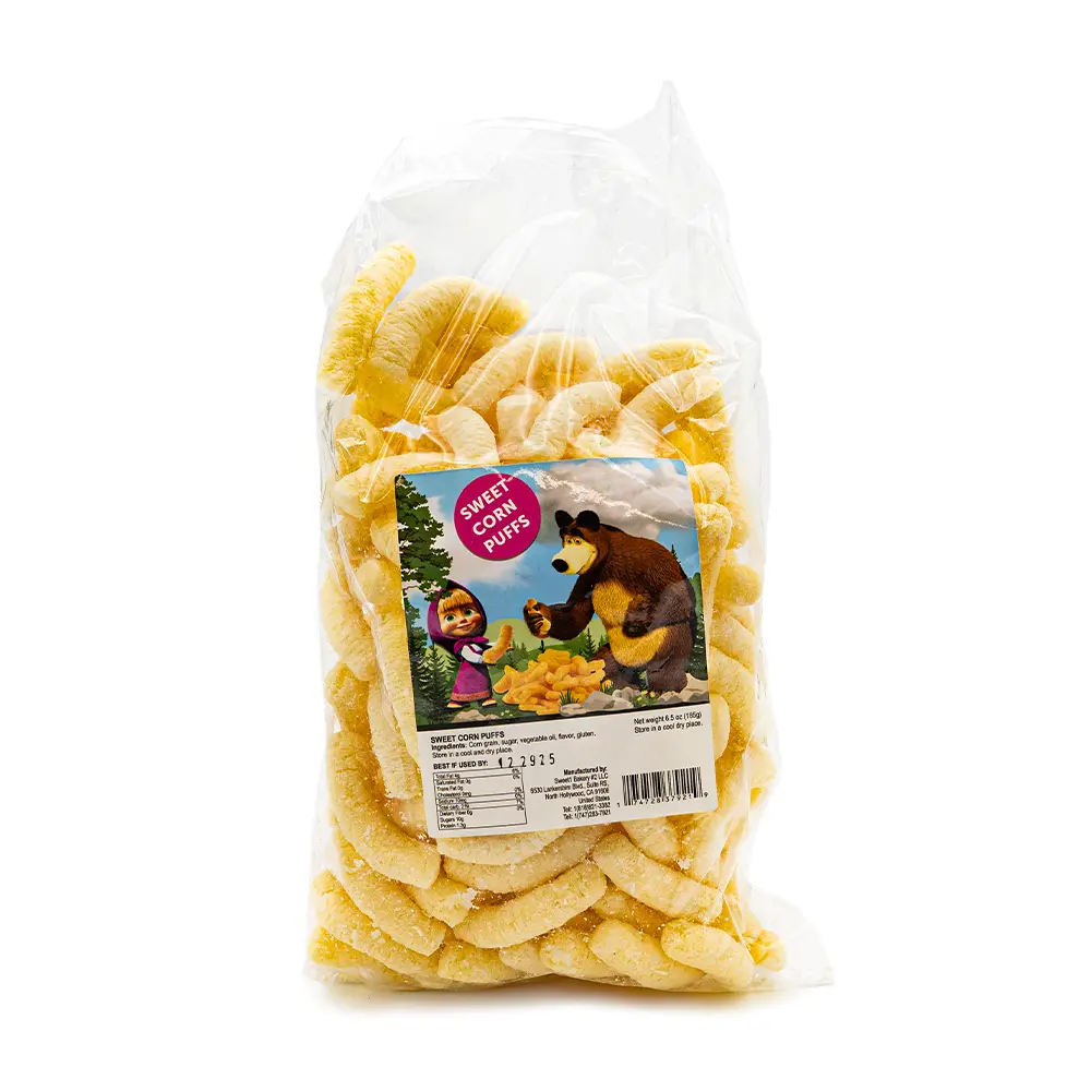 Masha & Bear Sweet Corn Puffs, 6.5 oz