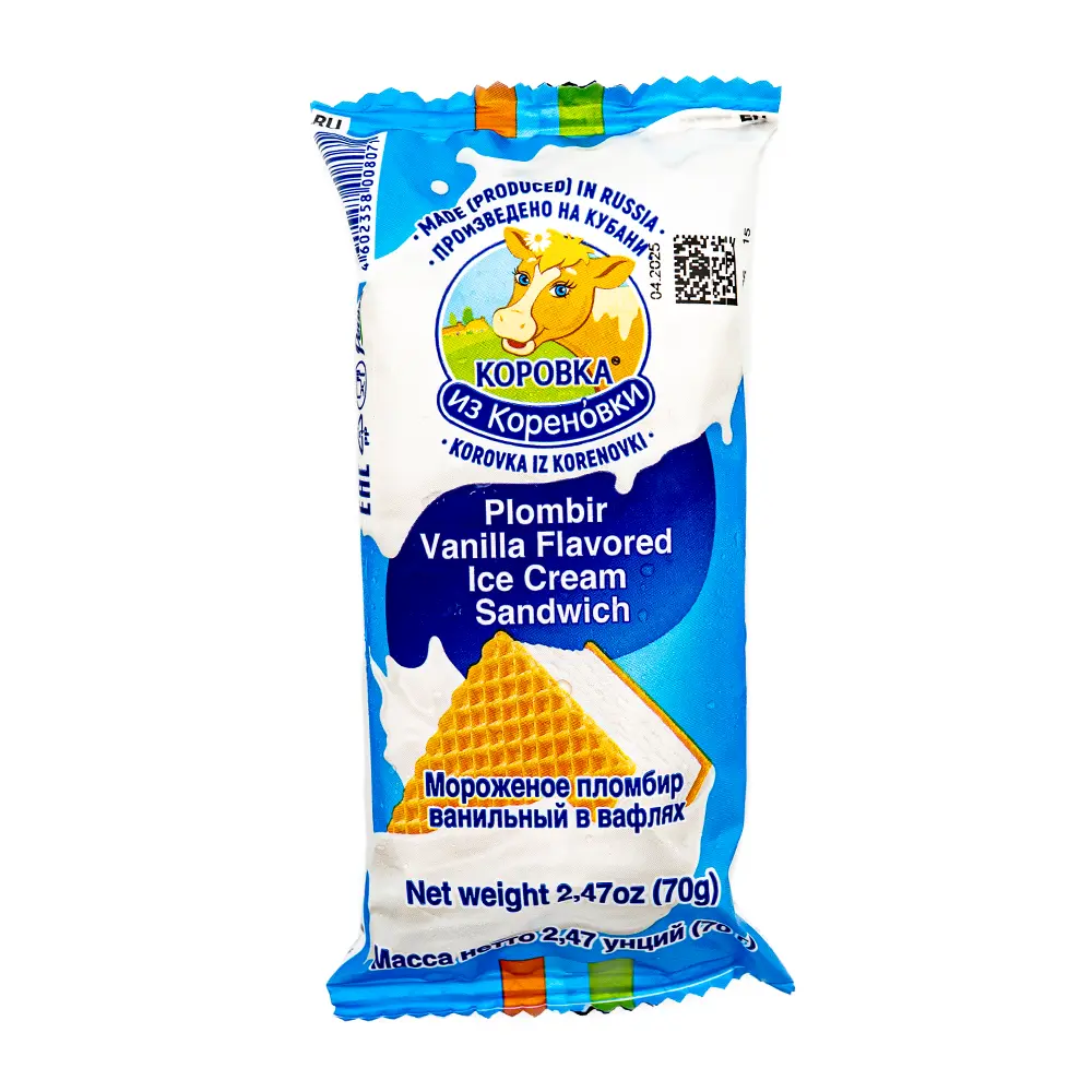Korovka Plombir Vanilla Ice Cream Sandwich