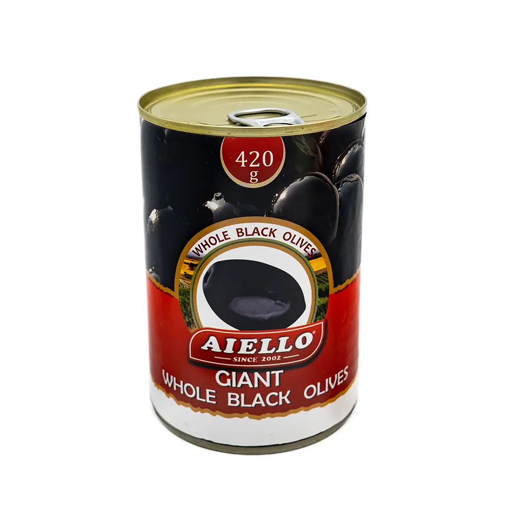 Aiello Black Whole Olives, 420 g