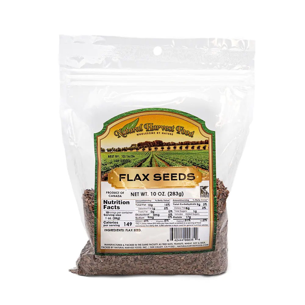 Natural Harvest Flax Seeds, 10 oz