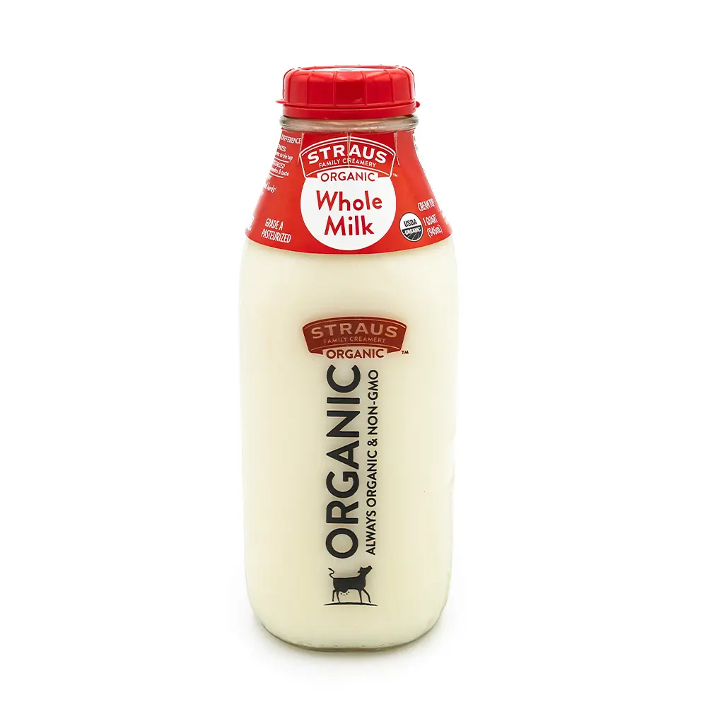 Straus Organic Small Whole Milk, 946 ml