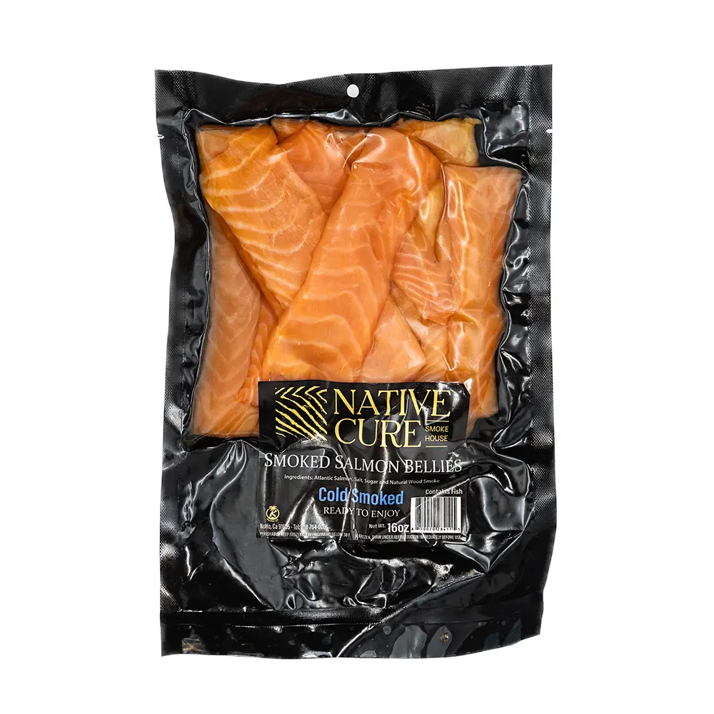 Native Cure Cold Smoked Salmon Bellies, 16 oz