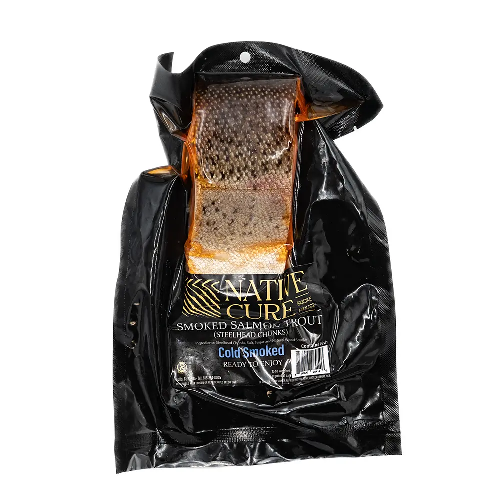 Native Cure Cold Smoked Salmon Trout (Steelhead Chunks)