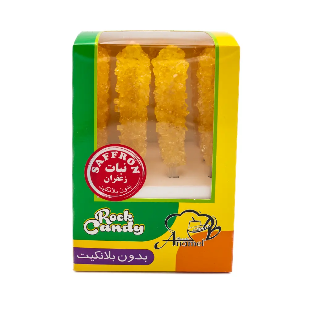 Anamel Saffron Rock Candy, 12 pack