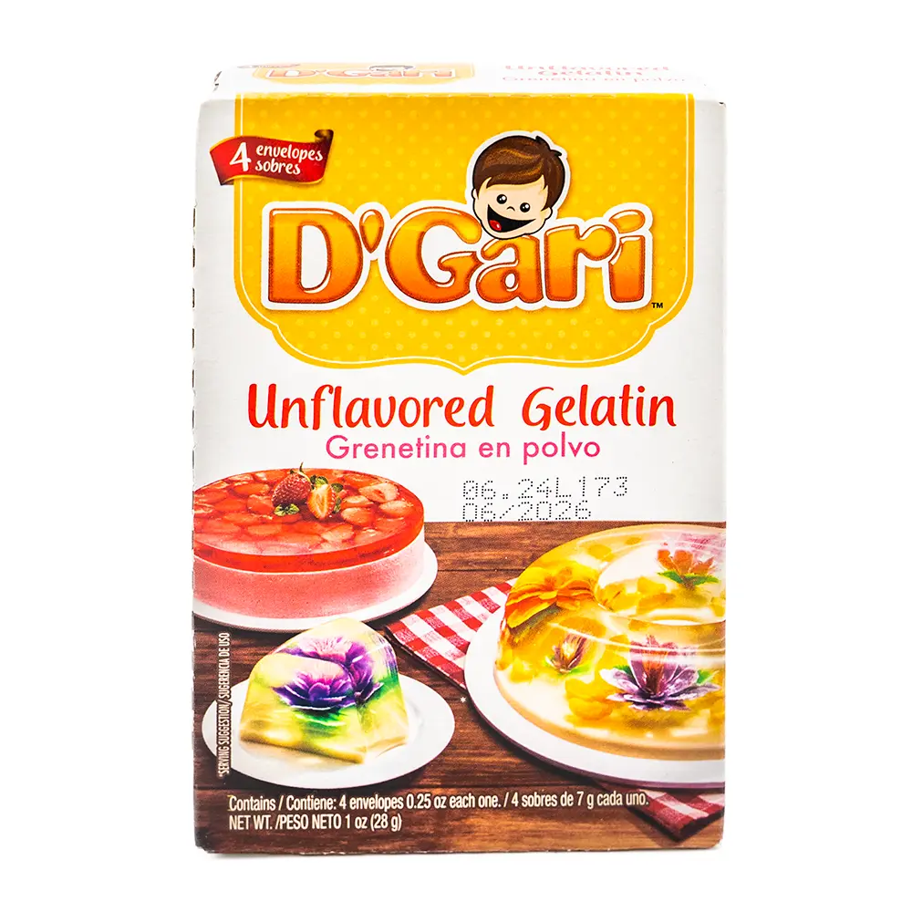 D'Gari Unflavored Gelatin, 28 g