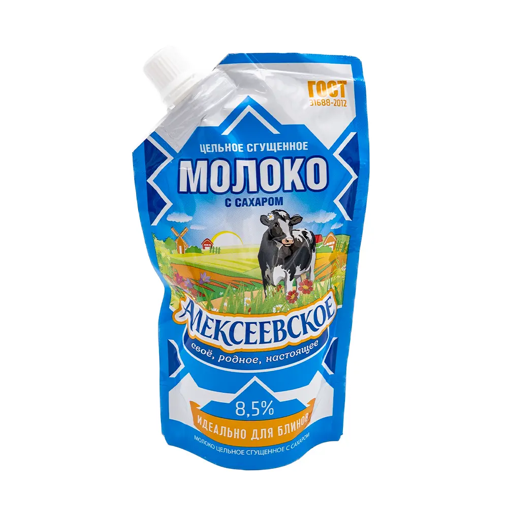 Alekseevskoe Condensed Milk Doypack