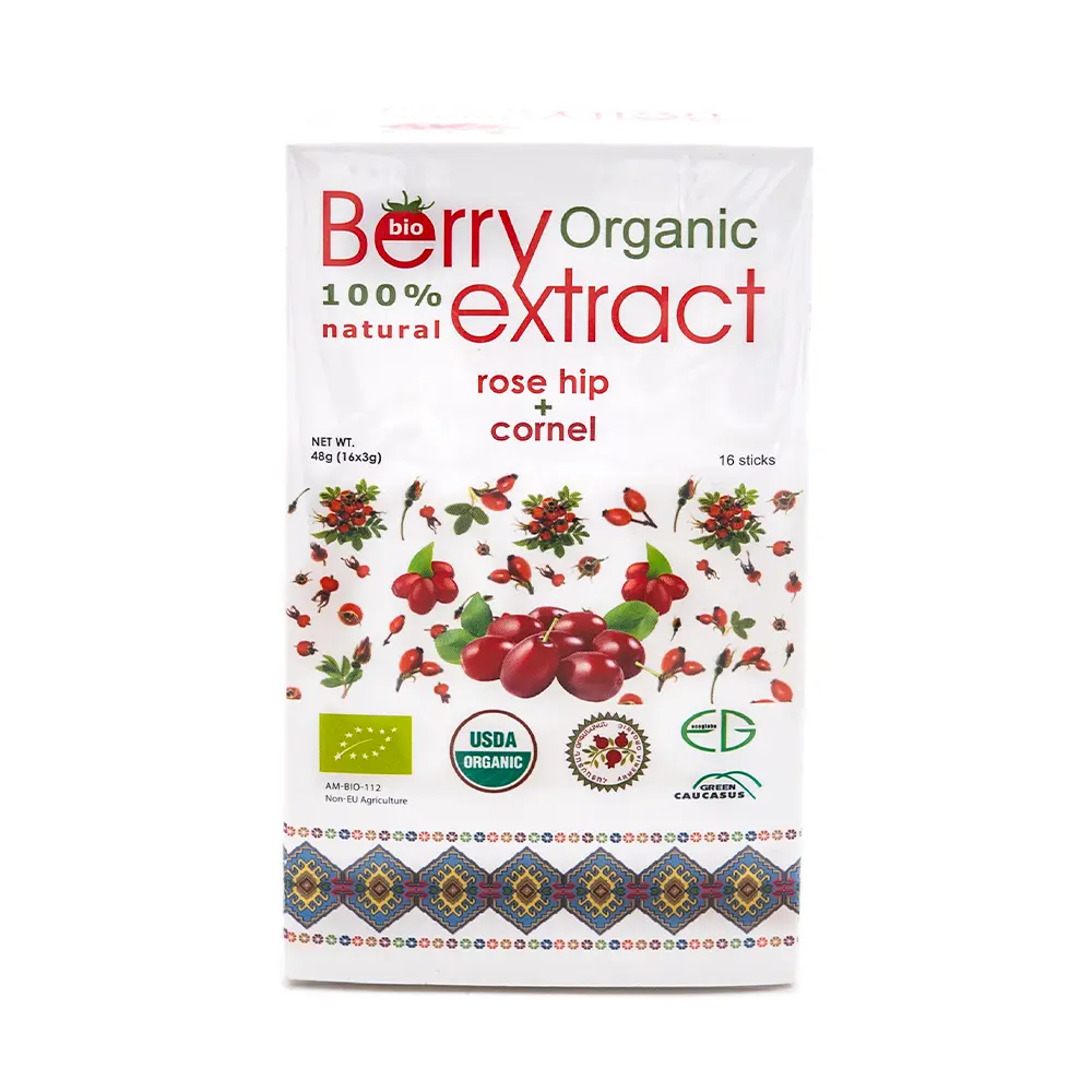 Berry Organic Extract Rose Hip & Cornel, 48 g