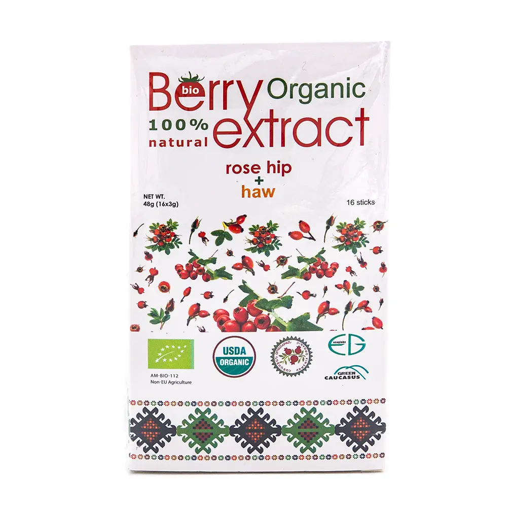 Berry Organic Extract Rose Hip & Haw, 48 g