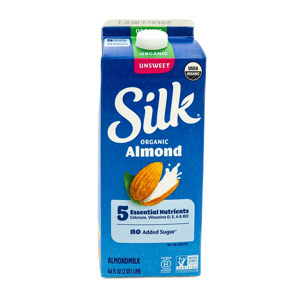 Silk Organic Unsweet Almond Milk, 64 oz