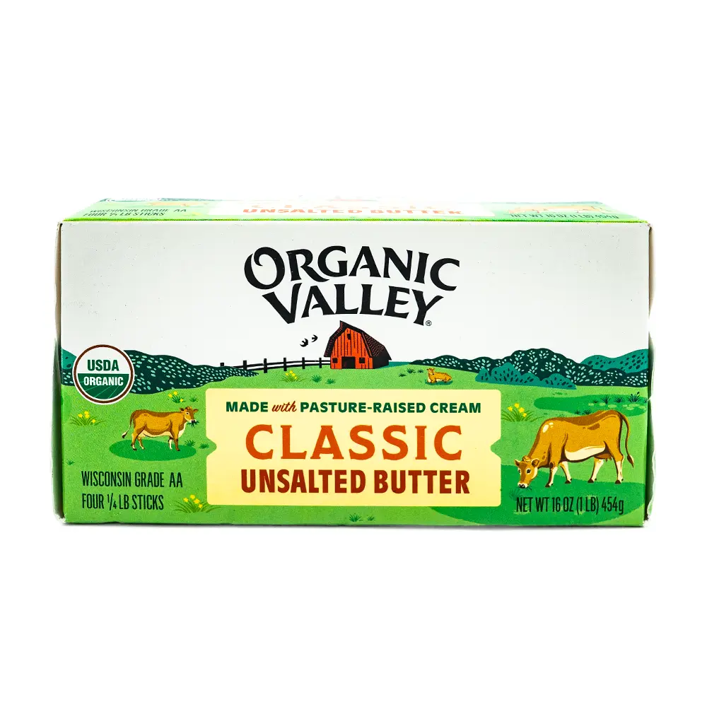 Organic Valley Unsalted Butter, 16 oz