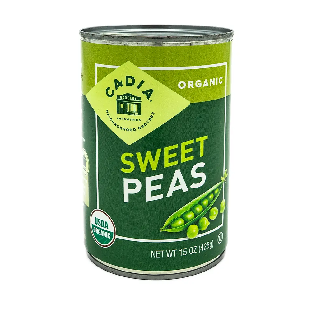 Cadia Organic Sweet Peas, 15 oz