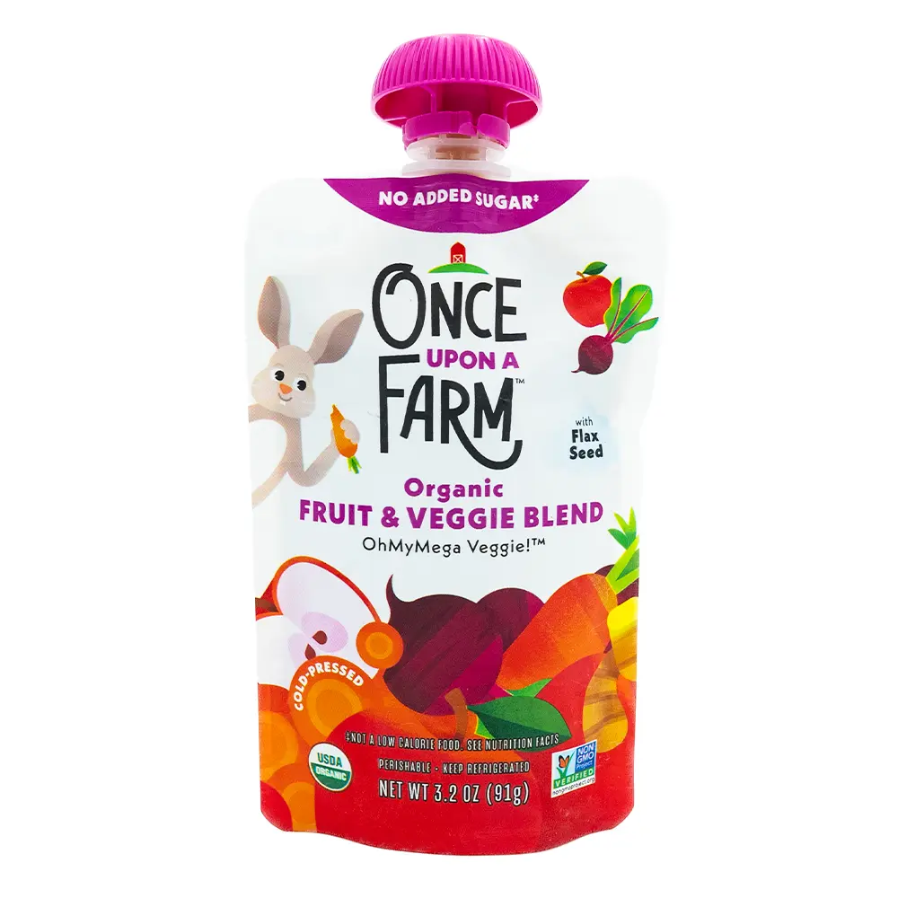 Once Upon A Farm Organic OhMyMega Veggie Smoothie, 91 g