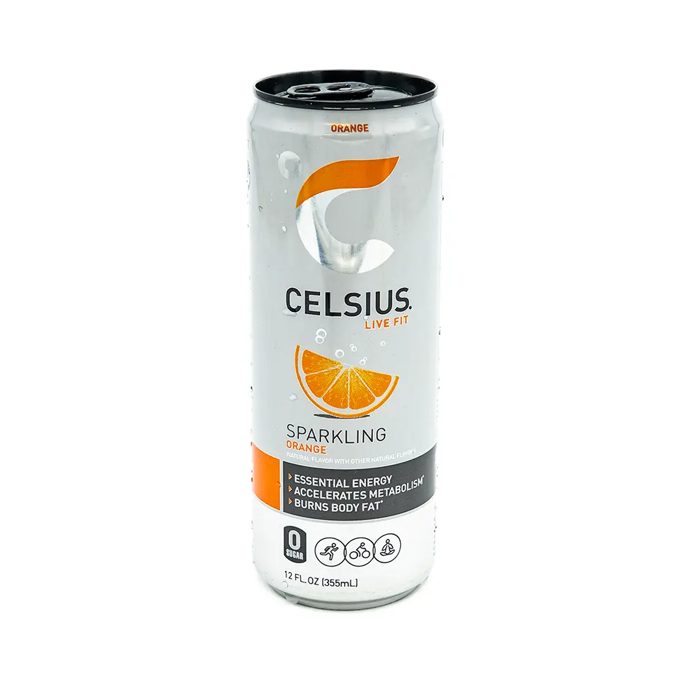 Celsius Sparkling Orange, 12 oz